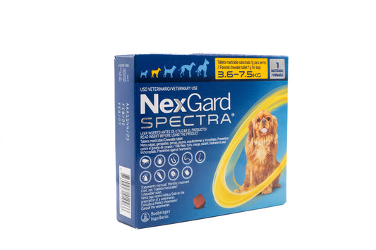 NexGard Spectra 3.6 – 7.5 kg | Tableta masticable