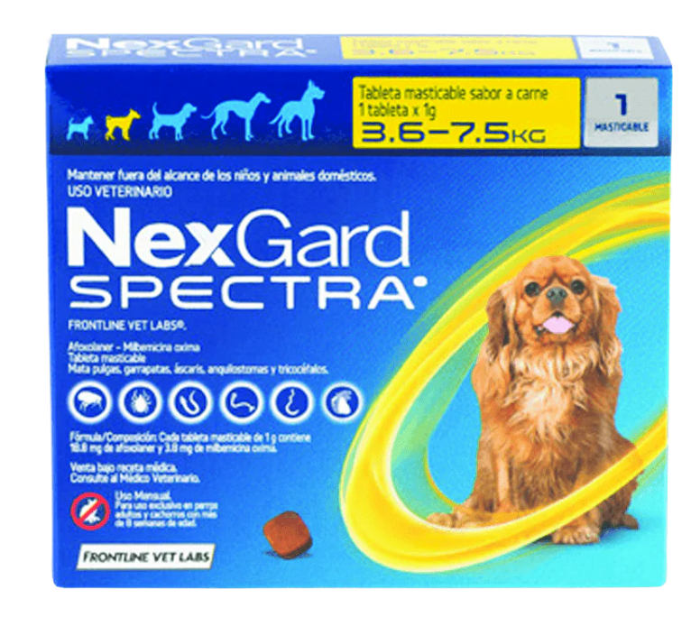 NexGard Spectra 3.6 – 7.5 kg | Tableta masticable