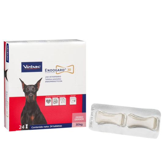 Endogard® 30 | 1 Tableta  |  Antiparasitario interno para perros grandes