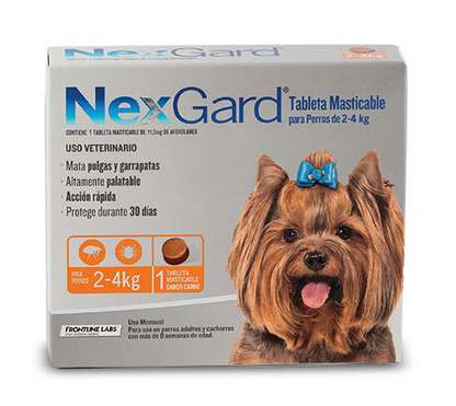 NexGard  | 1  Tableta masticable para Perros  | 2-4 kg