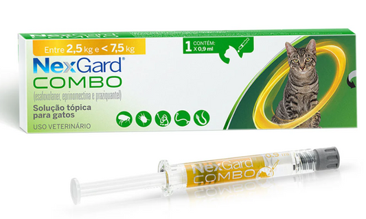 NexGard Combo Gatos 2,5 – 7,5 kg | Solución tópica
