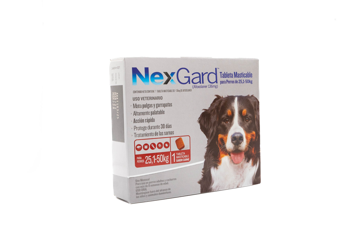 NexGard  | 3  Tabletas masticables para Perros  | 25,1  – 50 kg