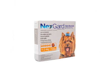 NexGard  | 1  Tableta masticable para Perros  | 2-4 kg