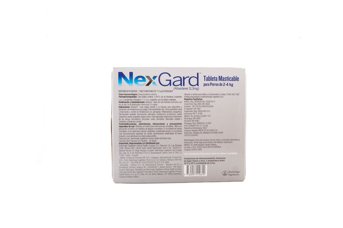 NexGard  | 1  Tableta masticable para Perros  | 2-4 kg