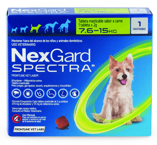NexGard Spectra 7.6 – 15 kg | Tableta masticable